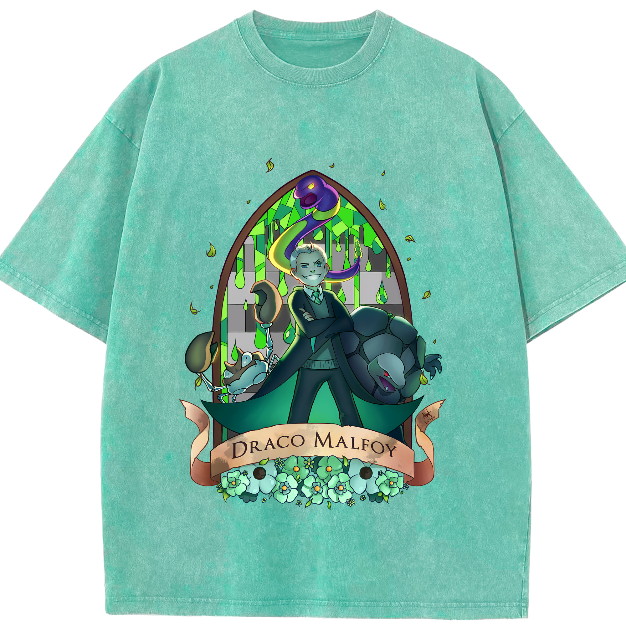 （画像用） Harry Potter ハリー・ポッターシリーズ 綿100% ヴィンテージ風 半袖Tシャツ（フロントプリント）